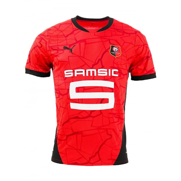 Stade rennais maillot domicile uniforme de football adulte premier kit de vêtements de sport pour hommes maillot de football 2024-2025